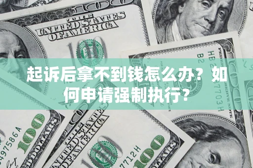 济南起诉后拿不到钱怎么办？如何申请强制执行？