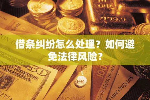 济南借条纠纷怎么处理？如何避免法律风险？