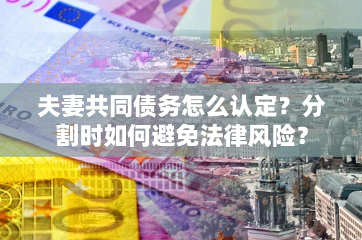 济南夫妻共同债务怎么认定？分割时如何避免法律风险？